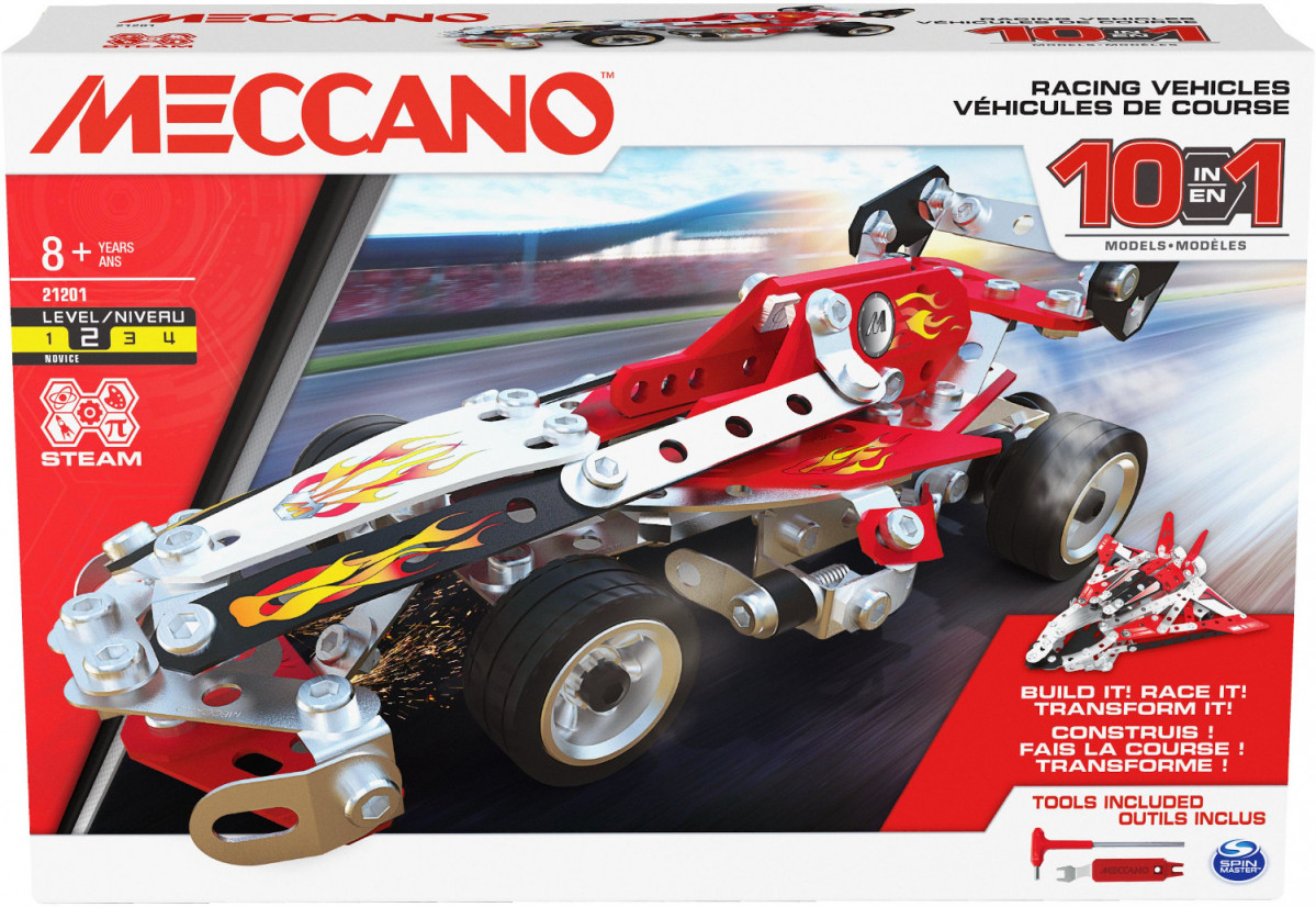 6060104 VEHICULES DE COURSE 10 MODELES www.meccanodiret.fr Boutique Officielle Jeu de construction MECCANO