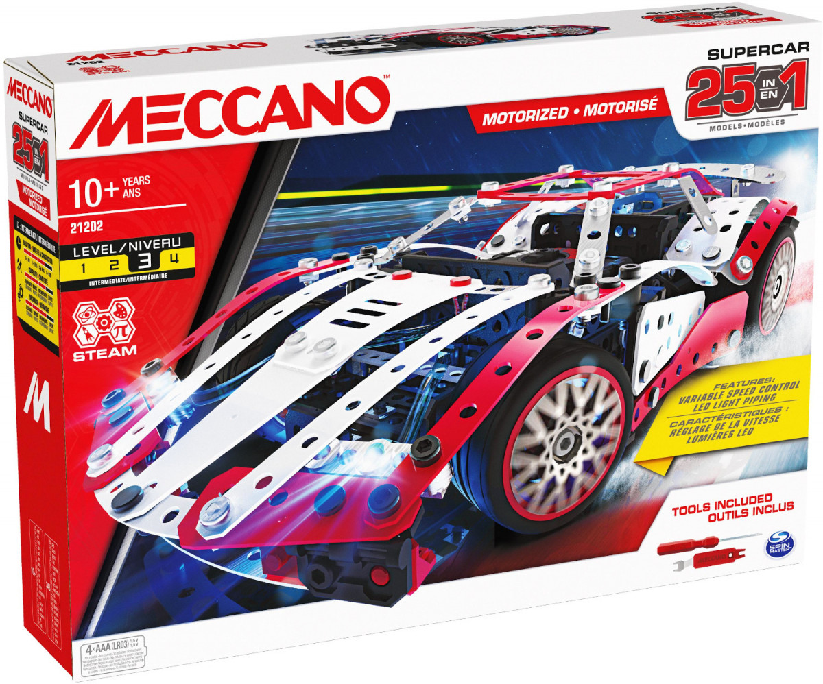 6062054 SUPERCAR 25 MODELES MOTORISES www.meccanodiret.fr Boutique Officielle Jeu de construction MECCANO