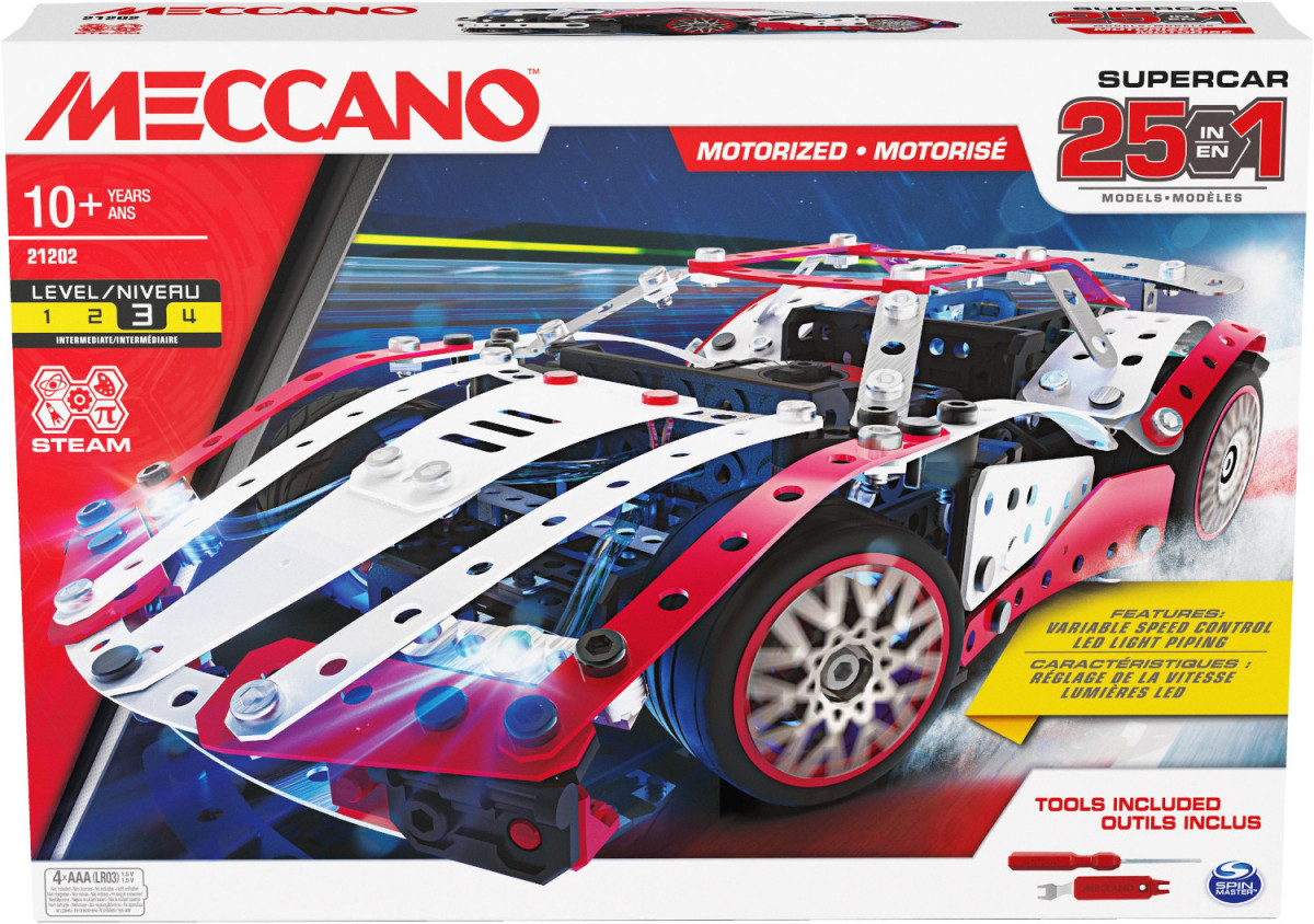 6062054 SUPERCAR 25 MODELES MOTORISES www.meccanodiret.fr Boutique Officielle Jeu de construction MECCANO