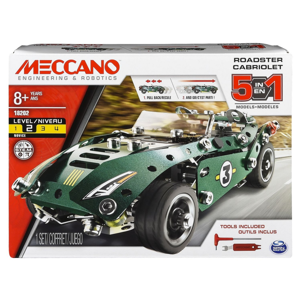 6040176 CABRIOLET RETROFRICTION 5 MODELES MECCANO BOITE