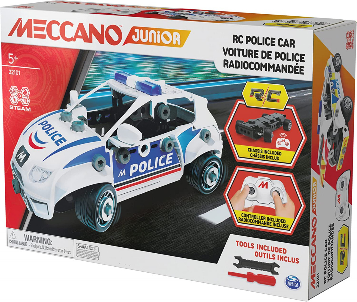 MA VOITURE DE POLICE RC Meccano Junior 6064177 (boite 5) www.meccanodirect.fr